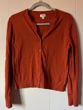 J. Crew Women's Burnt Orange Button-Front Cardigan